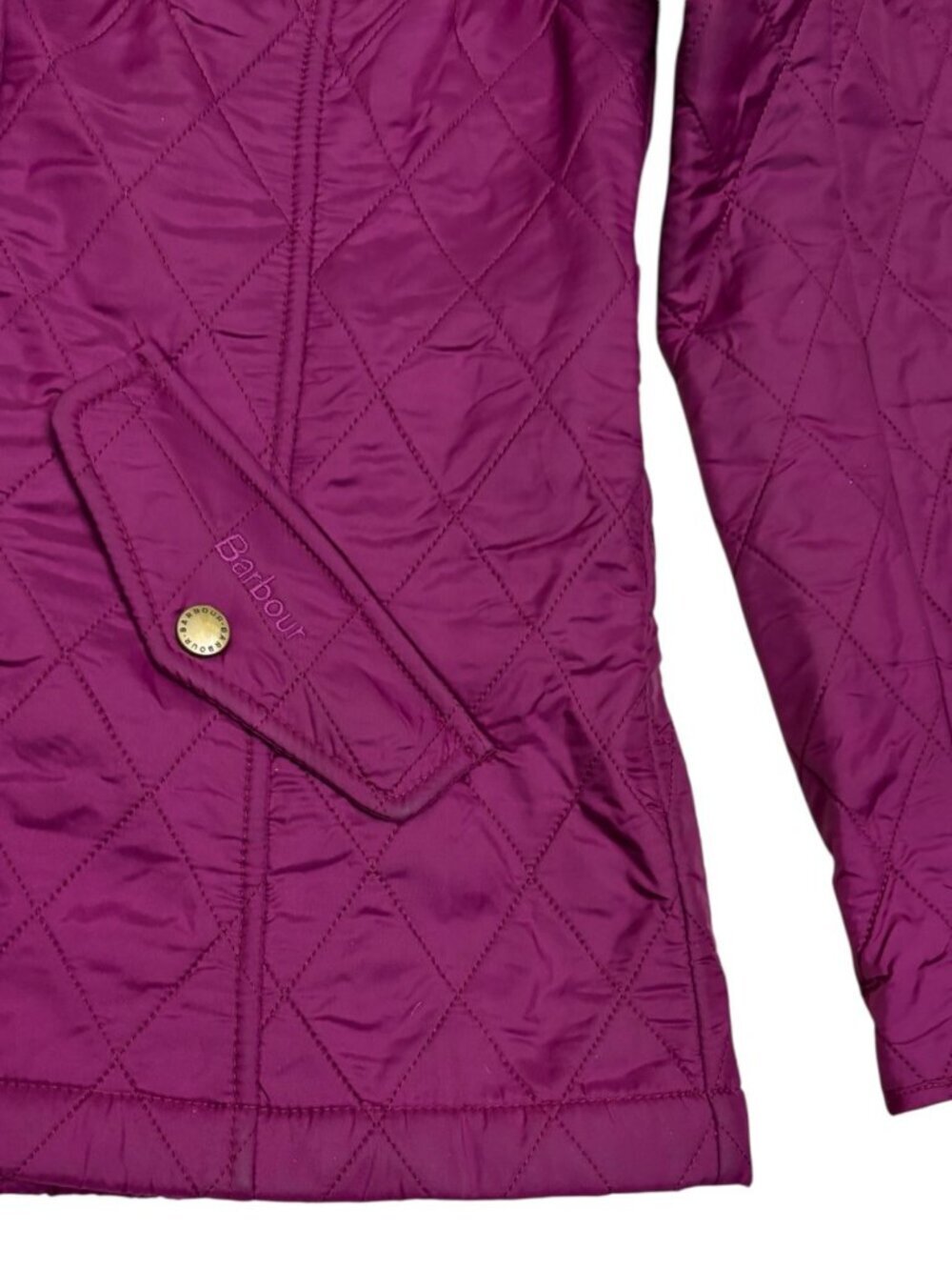 BARBOUR Kensington Quilt Quilted Pink Fleece-Lined Winter Jacket Womens 4 - Picture 3 of 8